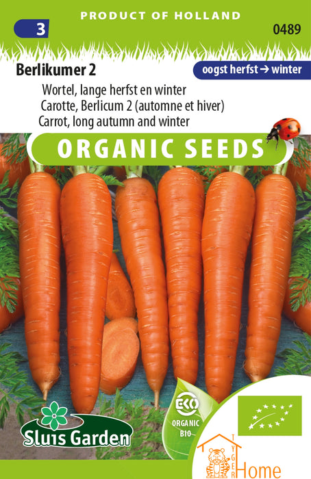 Berlikumer 2 Wortel Zaden: Kweek Heerlijke, Lange Herfst- en Winterwortelen - Grow Delicious, Long Autumn and Winter Carrots