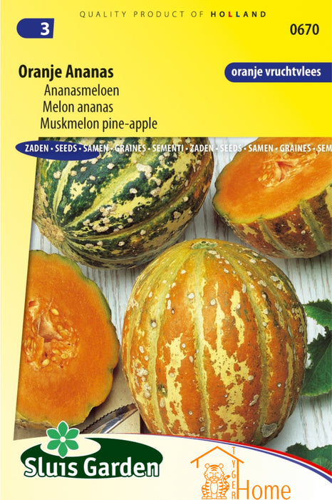 Oranje Ananas Ananasmeloen Zaden: Grow Sweet, Juicy Melons with a Pineapple Twist in Your Own Garden - Kweek Heerlijke, Sappige Ananasmeloenen
