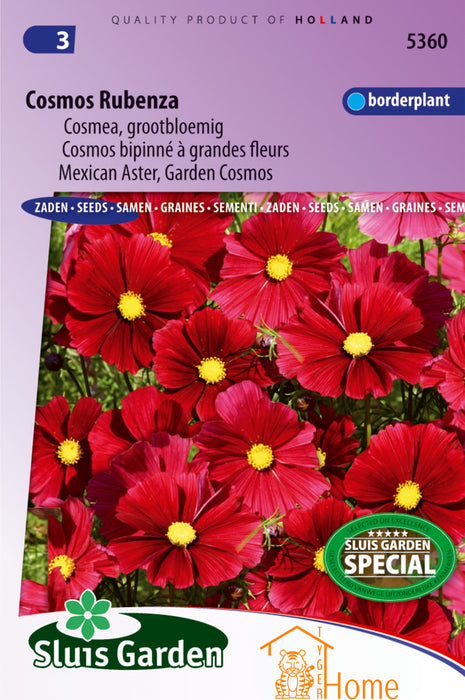 Cosmos Rubenza Cosmea Grootbloemig Bloemen Zaden voor de Tuin: Kweek Prachtige, Dieprode Cosmea Bloemen - Grow Beautiful, Large