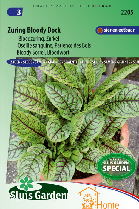 Zuring Bloody Dock Zaden: Kweek Unieke, Decoratieve en Smaakvolle Bladeren met Frisse, Lichtzure Smaak voor Salades, Soepen en Culinaire Gerechten
