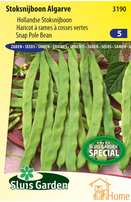 Stoksnijboon Algarve Zaden: Kweek Heerlijke, Hollandse Stoksnijbonen met Malse Textuur en Volle Smaak voor een Overvloedige en Smakelijke Oogst in Jouw Moestuin