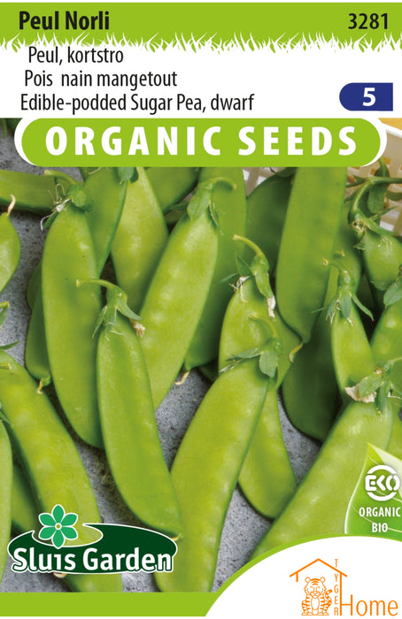 Peul Norli Kortstro Organic Seeds: Kweek Heerlijke, Vroege Peulen met Zoete Smaak en Malse Textuur voor een Overvloedige en Gezonde Oogst in Jouw Moestuin