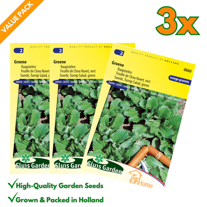 Raapstelen zaden – Groene | Vroege groente - 3x