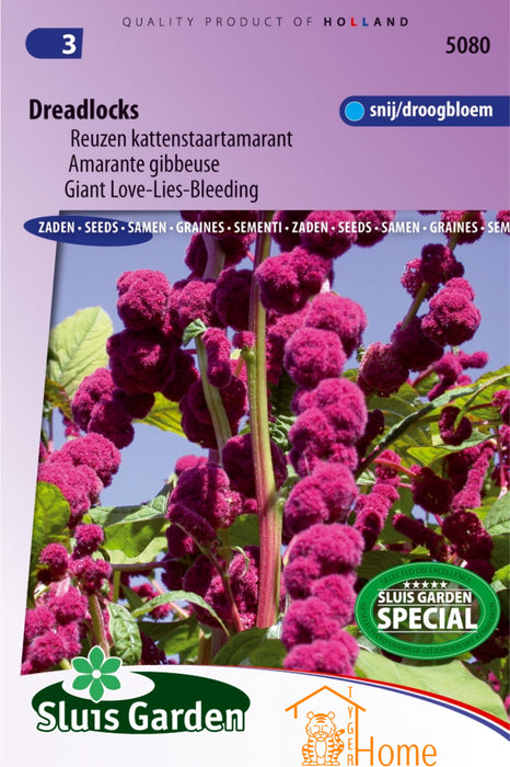 Dreadlocks Reuzen Kattenstaartamarant Zaden: Kweek Prachtige, Unieke Kattenstaarten - Grow Stunning, Unique Giant Amaranthus Flowers