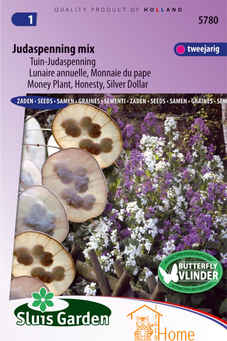 Judaspenning Mix Zaden, Kleurrijke Tuin-Judaspenning - Diverse Money Plant Mix Seeds, Honesty, Silver Dollar Plant
