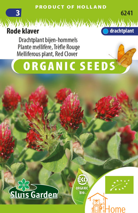 Rode Klaver Drachtplant Bijen Hommels Organic Seeds: Kweek Prachtige, Natuurlijke Voedselbron voor Bestuivers