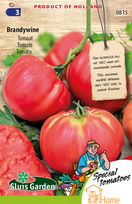 Brandywine Tomaat Zaden: Kweek Heerlijke, Vleestomaten met Rijke Smaak en Sappige Textuur, Perfect voor Salades, Sauzen, Sandwiches en Mediterrane Gerechten