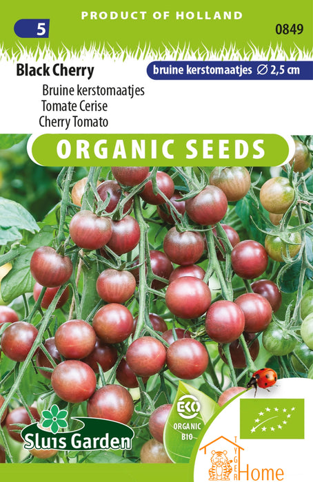 Black Cherry Bruin Kersttomaatjes Zaden: Kweek Heerlijke, Unieke Bruine Kerstomaten met Diepe Smaak en Sappige Textuur voor Salades, Snacks en Mediterrane Gerechten