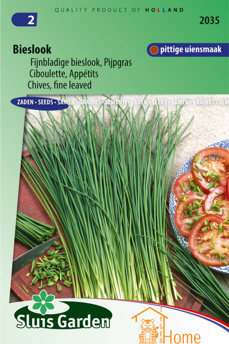 Bieslook Fijnbladige Bieslook Pijpgras Zaden: Kweek Heerlijke, Fijnbladige Bieslook met Zachte Uiensmaak en Aromatische Bladeren voor Salades en Culinaire Gerechte