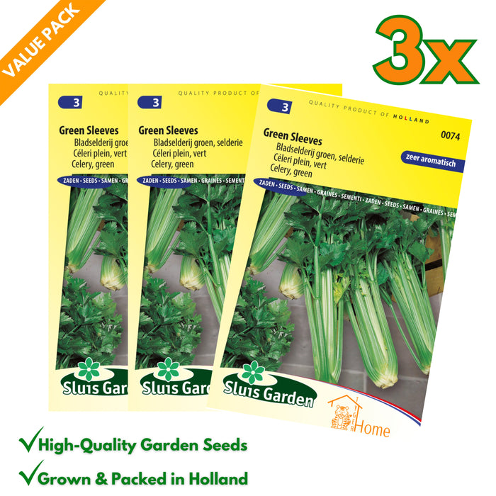 Bladselderijzaden – Green Sleeves | Zeer aromatische selderie - 3x