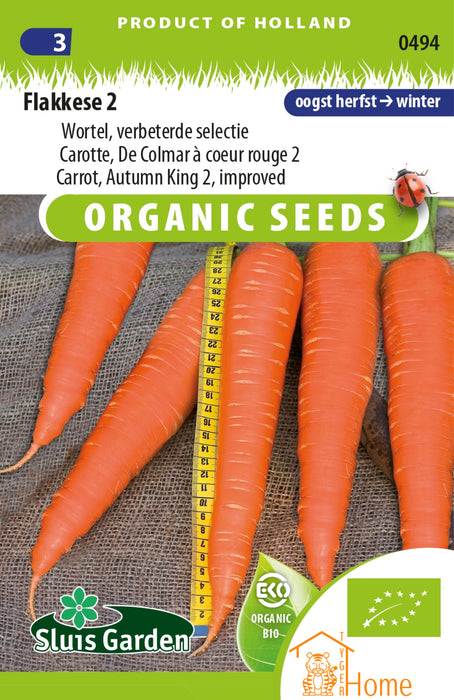 Flakkese 2 Wortel, Verbeterde Selectie Zaden: Kweek Heerlijke, Zoete Herfst- en Winterwortelen - Grow Delicious, Sweet Autumn and Winter Carrots