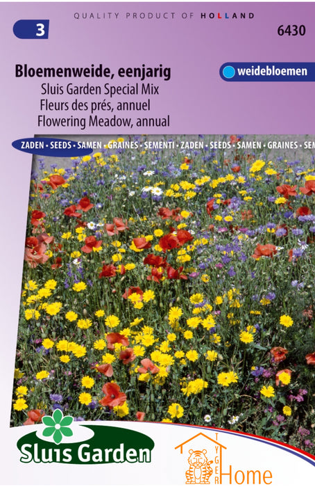 Bloemenweide Eenjarig Special Mix Zaden: Kweek Prachtige, Kleurrijke Bloemen voor een Seizoen - Grow Beautiful, Colorful Annual Wildflowers