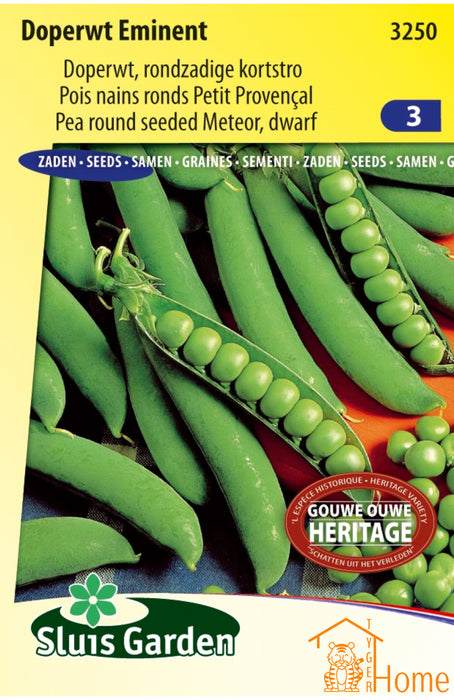 Doperwt Eminet Doperwt Rondzadige Kortstro Zaden: Kweek Heerlijke, Voedzame Erwten - Grow Delicious, Nutritious Round-Seeded Peas