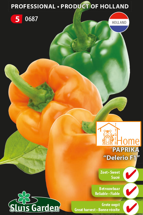 Paprika Delerio F1 Zaden: Grow Sweet, Vibrant Bell Peppers in Your Own Garden - Kweek Heerlijke, Knapperige Paprika's