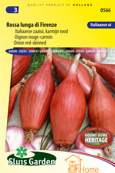 Rossa Lunga di Firenze Italiaanse Zaailui Karmijn Rood Zaden: Kweek Heerlijke, Authentieke Italiaanse Uien - Grow Delicious, Authentic Italian Carmine Red Onions - Cultivez des Oignons Rouges Carmin Authentiques et Savoureux