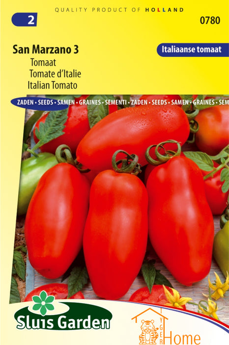Tomaat San Marzano 3 | Klassieke Italiaanse pruimtomaat | Ideaal voor saus en pastagerechten