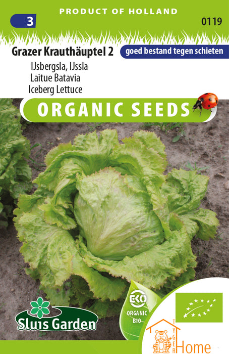 Grazer Krauthäuptel 2 IJsbergsla Zaden voor het kweken van voedzame, heerlijke en knapperige ijsbergsla in je eigen tuin. Perfect voor verse salades en gezonde gerechten
