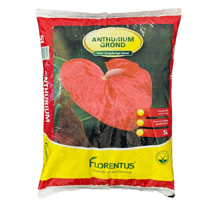 Speciaal Potgrond Substraat voor Anthurium 5 Liter – Stimuleert Langdurige Bloei – Sterke Wortels & Stevige Groei