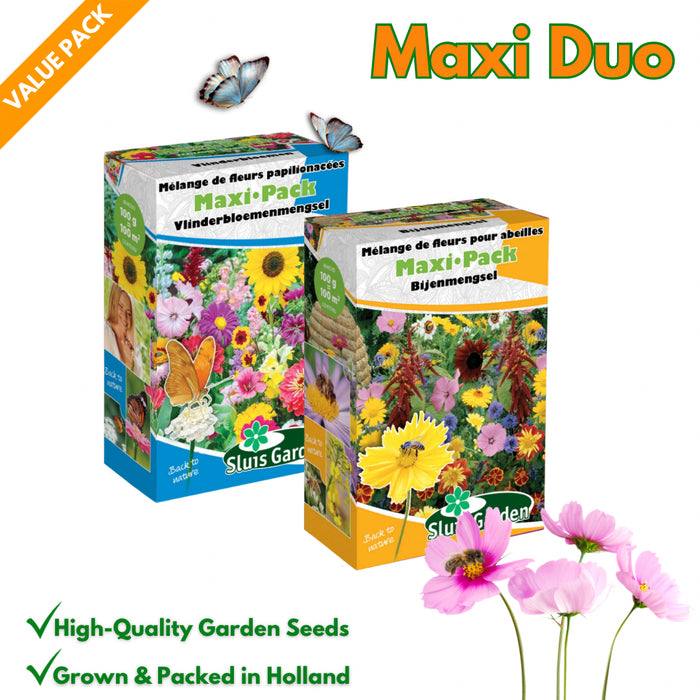 Maxi Duo | Combi Pack: Bijen & Vlinders | Bloemen voor biodiversiteit