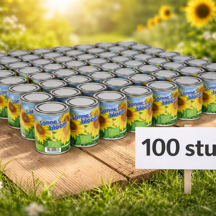 Zonnebloem Kweekset in Blik 250ML – Biologische Zaden – Complete DIY Groei Set – Cadeau Idee: Professionele Oplossing voor Dakgroen