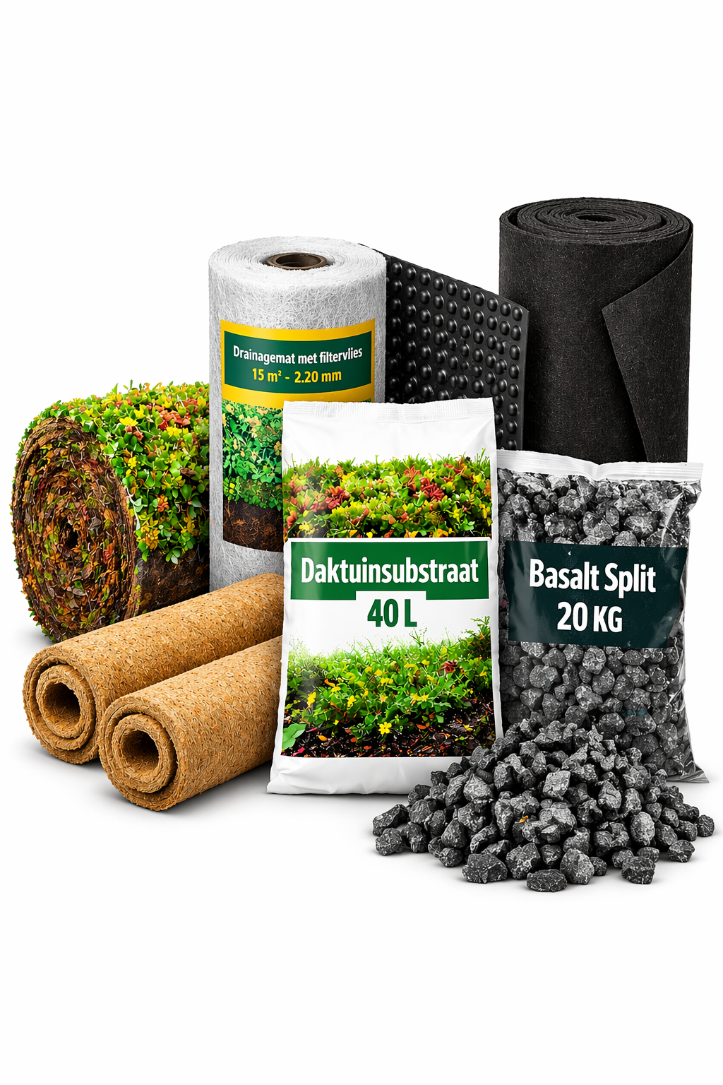 Compleet Sedum Groen Dakpakket