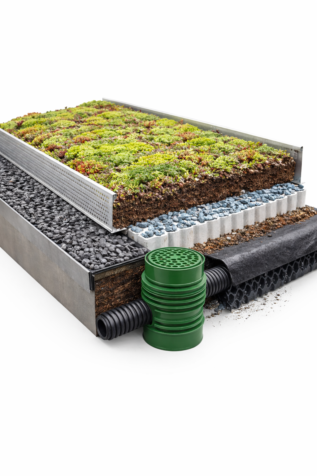 Groendak Randafwerking & Afwatering