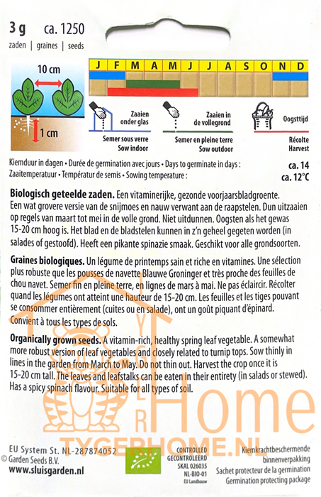 Bladmoes zaden – Namenia | Biologisch | Vroege groente - 3x