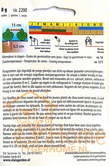 Raapstelen zaden – Groene | Vroege groente