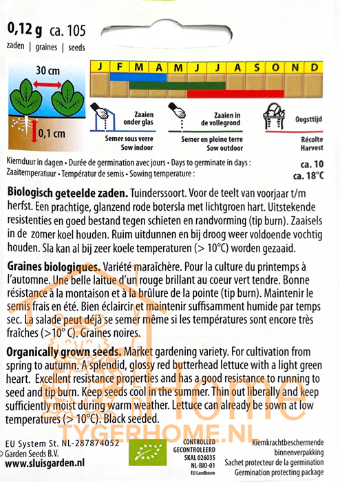 Kropsla zaden – Roxy | Biologisch | Zwartzadige botersla