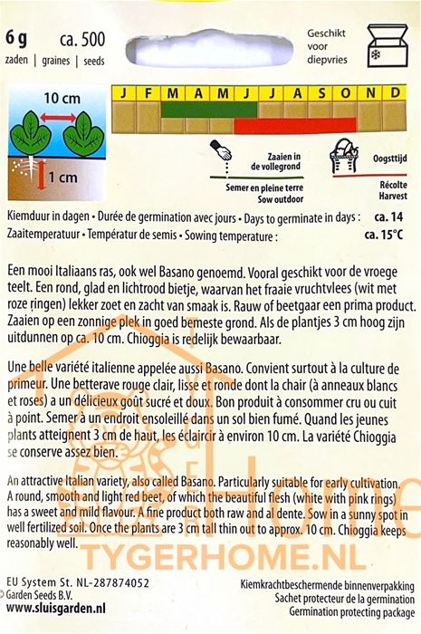 Chioggia Rode Tweekleurige Biet Kroot Zaden: Kweek Je Eigen Unieke, Voedzame en Heerlijke Bieten