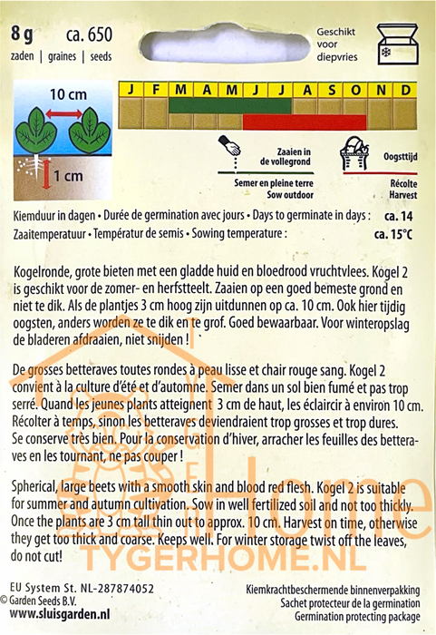 Kogel 2 Rode Biet Kroot Zaden: Kweek Je Eigen Heerlijke Rode Bieten