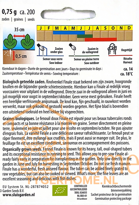 Knolvenkel Finale Zaden BIO: Kweek de Beste Knolvenkel in Je Eigen Tuin