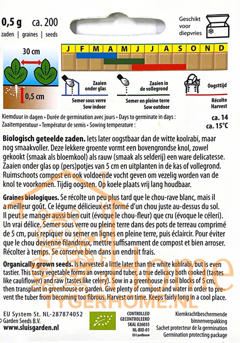 Blaue Kohlrabi Violet Zaden: Kweek je Eigen Knapperige en Kleurvolle Koolrabi