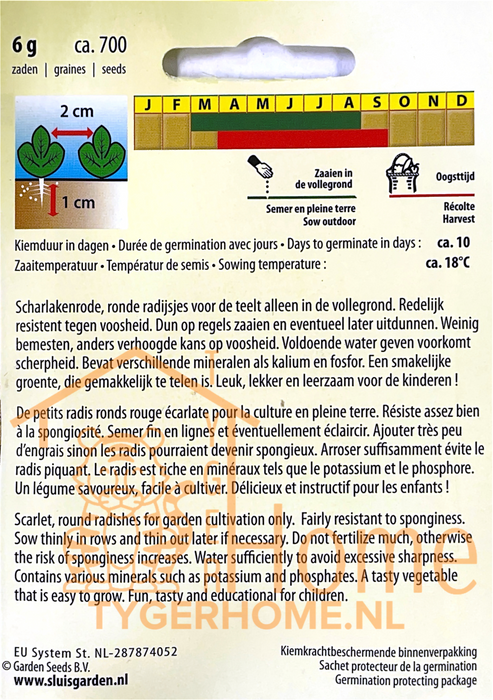 Saxa 2 Radijs Zaden: Kweek Heerlijke, Ronde Rode Radijzen met Knapperige Textuur en Pittige Smaak, Perfect voor Salades, Snacks en Gezonde Gerechten