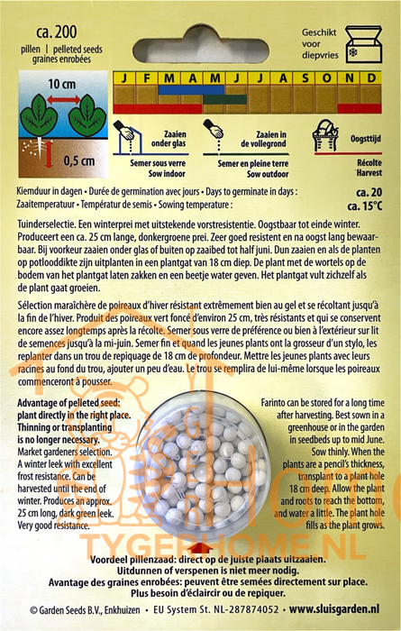 Farinto Winterprei Blauwgroene Zaden: Kweek Heerlijke, Winterharde Prei - Grow Delicious, Hardy Winter Leeks