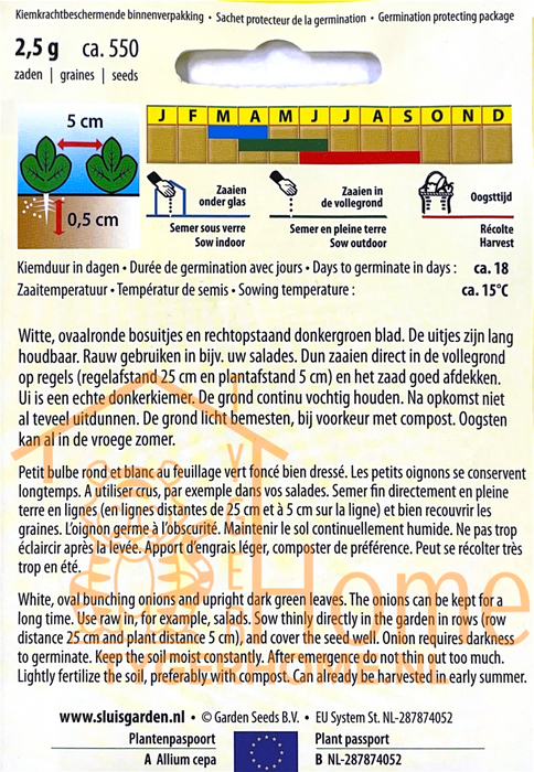 White Lisbon Bosui of Lenteui Zaden: Kweek Heerlijke, Knapperige Lente-uitjes - Grow Delicious, Crunchy Spring Onions - Cultivez des Oignons de Printemps Croquants et Savoureux