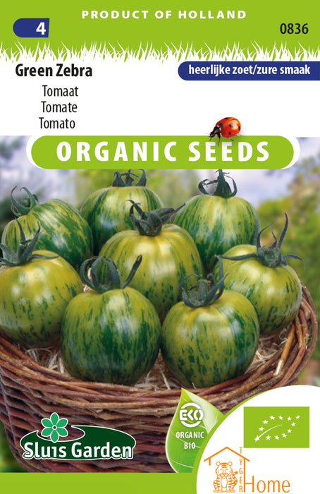 Green Zebra Tomaat Zaden: Kweek Heerlijke, Gestreepte Groene Tomaten met Verfrissende Smaak en Sappige Textuur, Perfect voor Salades, Snacks en Mediterrane Gerechten