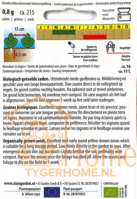 Sturon Zaaiui Zaden: Kweek Heerlijke, Stevige Gele Uien - Grow Delicious, Firm Yellow Onions - Cultivez des Oignons Jaunes Savoureux et Fermes