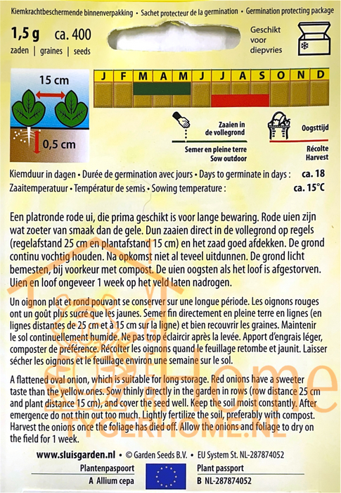 Brunswijker Zaaiui Rood Zaden: Kweek Heerlijke, Sappige Rode Uien - Grow Delicious, Juicy Red Onions - Cultivez des Oignons Rouges Savoureux et Juteux
