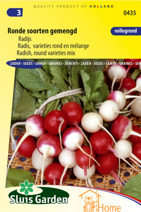 Ronde Soorten Gemengd Radijs Zaden: Kweek Heerlijke, Kleurrijke Radijzen met Knapperige Textuur en Licht Pittige Smaak, Perfect voor Salades, Snacks en Gerechten