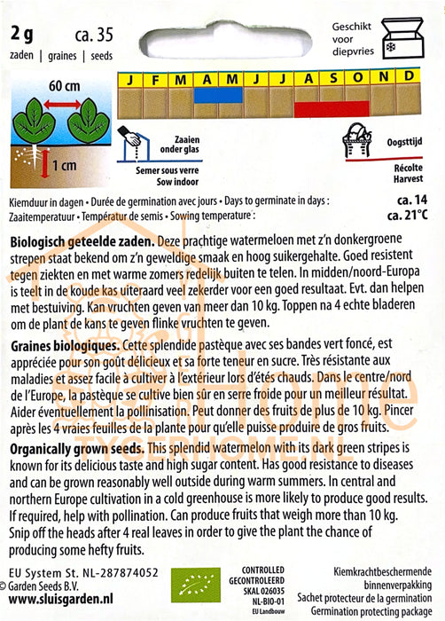 Sugar Baby Watermeloen Zaden: Grow Sweet, Juicy Watermelons in Your Own Garden - Kweek Heerlijke, Sappige Watermeloenen