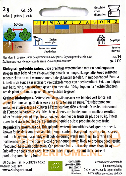 Crimson Sweet Watermeloen Zaden: Grow Sweet, Juicy Watermelons in Your Own Garden - Kweek Heerlijke, Sappige Watermeloenen
