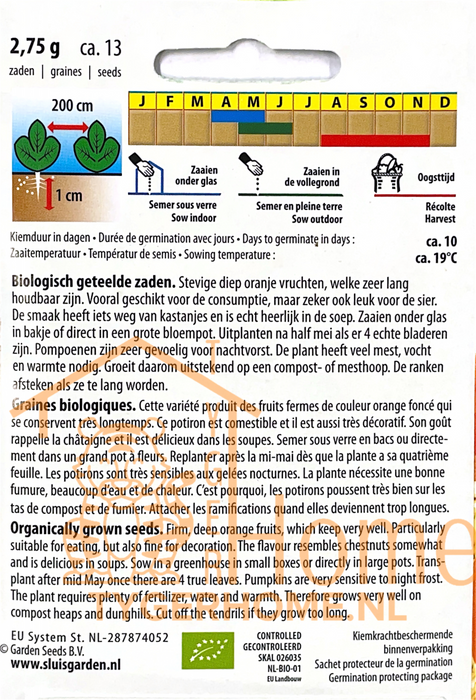 Uchiki Kuri Gourmetpompoen Oranje Zon Zaden: Grow Delicious, Nutty Orange Squash in Your Own Garden - Kweek Heerlijke, Notige Oranje Pompoenen