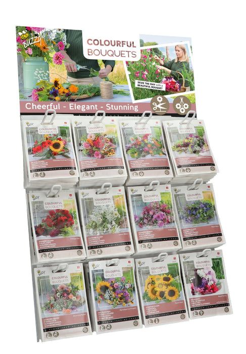 Snijbloemen & Droogbloemen Zaden Display – 120 Stuks (12 Soorten) – Kleurrijke Bloemen Mix voor Boeketten & Tuin