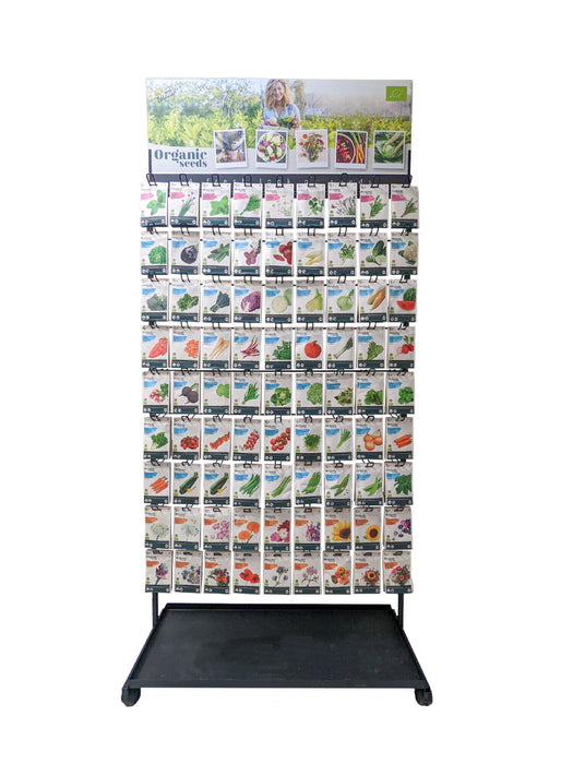 Biologische Zaden Mega Display – 162 Soorten x10 Zakjes – Kruiden, Groenten & Bloemen – Inclusief 2 Displays & Kopkaarten