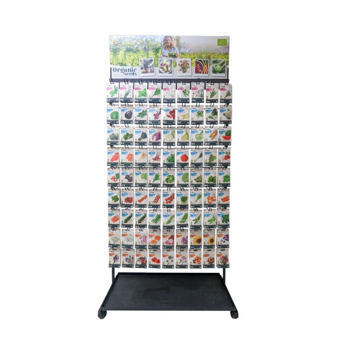 Biologische Zaden Display – 81 Soorten x10 Zakjes – Kruiden, Groenten & Bloemen – Complete Kweekset met Display