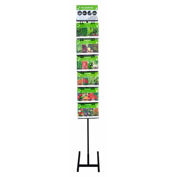 Zaadmatjes Display m² – 60 Verpakkingen (5 Thema’s) – Groente, Salade & Kruiden – Eenvoudig Zaaien voor Tuin & Balkon