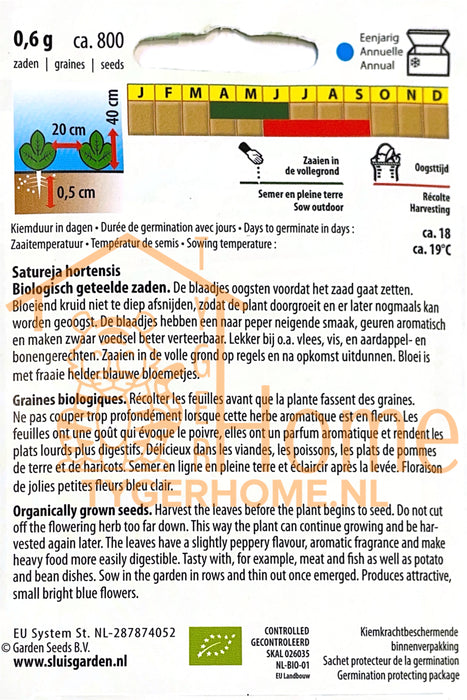 Zomerbonenkruid Zaden: Kweek Heerlijke, Aromatische Bonenkruid met Fijne Bladeren en Pittige Smaak voor Kruidenmengsels, Salades en Mediterrane Gerechten"