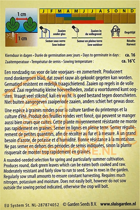 Spinazie Nores Rondzadig Zaden: Kweek Voedzame, Donkergroene Bladeren voor een Rijke Oogst