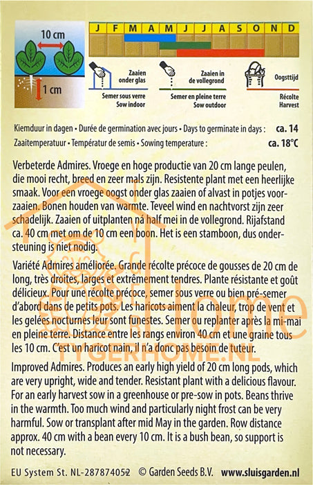 Stamsnijboon Artemis Zaden: Kweek Heerlijke, Knapperige Snijbonen met Fijne Textuur en Volle Smaak voor een Rijke Oogst in Jouw Moestuin - Grow Delicious